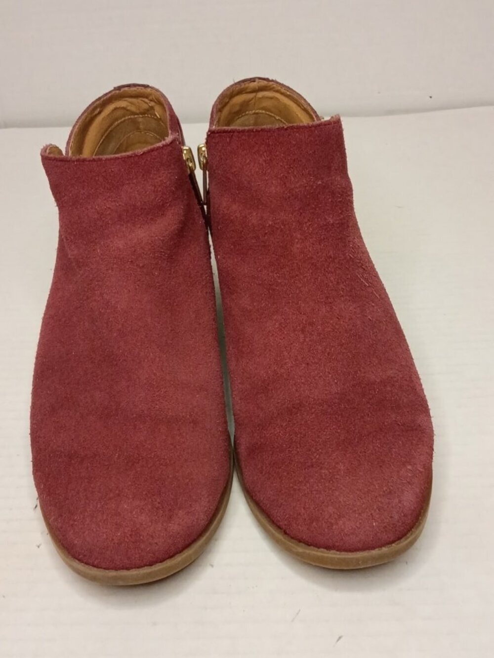 Vionic Millie Burgundy Suede Ankle Boots Women's Size 8 - Picture 4 of 8